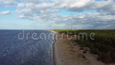 空中回旋射击加西亚斯海滩，拉脱维亚波罗<strong>的</strong>海